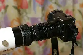 BORG101EDに自作絞り接続例の機材写真画像